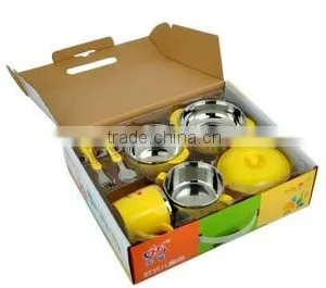 Tableware Wholesale Stainless Steel Color Bowls Set With Fork Spoon and Plastick Lid for Kids thumbnail-2