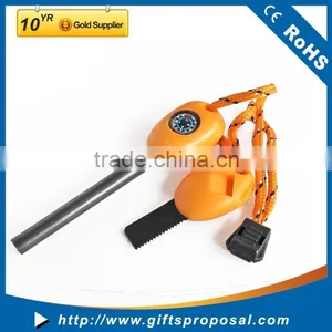 Top Hot Selling With Compass Whistle Function Magnesium Fire Starter Survival Sets thumbnail-1
