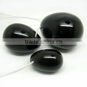 Wholesale Yoni Eggs, Obsidian Eggs, Sex Exercise Tool! Drilled Eggs Set/3 thumbnail-1