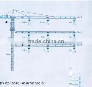 Construction Type Hot Sale and High Quality QTZ120(6018) Price of Tower Crane thumbnail-1