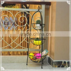 3 Tier Metal Display Sundries Stand Fruit Basket for Home Deco thumbnail-3