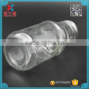 Glass Milk Beverage Drinking Bottle With Screw Top Lid 350ml thumbnail-4