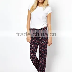 Rose Print Long Pajama Set thumbnail-1