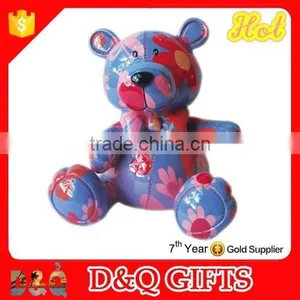 Resin Teddy Money Box Made by Water Transfer Printing thumbnail-1
