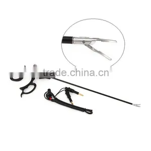 Bipolar Dissecting Forceps Single Action Curved Insertt 5x330mm+Cable Laparosco By Taidoc thumbnail-1