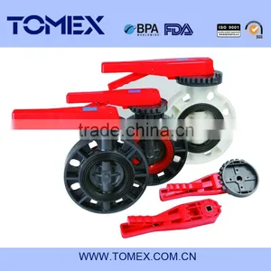 PVC Butterfly Valve With Red Handle thumbnail-2