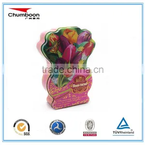 Flower Shape Tea Tin Can, Tin Box for Sale, Tin Box Package thumbnail-1