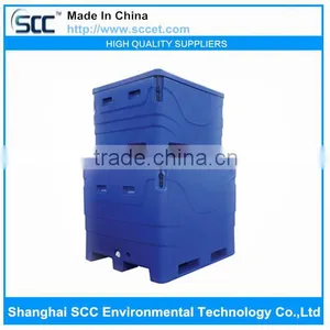 Blue Color LLDPE Fish Transport Totes, Plastic Fishing Totes 1000L thumbnail-4