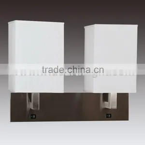 UL CUL Listed Hotel Bedside Wall Lamp With Dual On/Off Base Switches For Headboard W20150 thumbnail-1