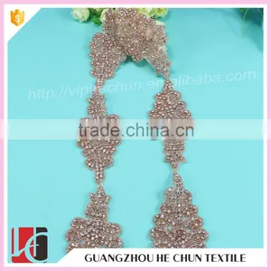 HC4752-1 Hechun Hot Fix Garments Fashion Beaded Lace Trim thumbnail-1