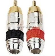 RCA Connector Brass Material Nickel Plating Rohs Comliant thumbnail-1