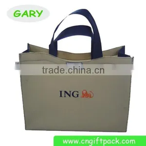 Grey Non-woven Tote Bag Print Tote With Label thumbnail-1