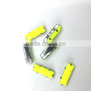 7*21mm Baguette Rectangle Acrylic Rhinestone Claw Setting Brass Bag Gems Silver Sew on DIY Garment Accessories Craft Yellow thumbnail-1