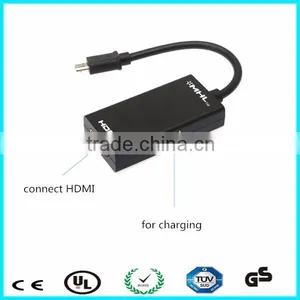 High Quality Male Micro Usb to HDMI MHL Port Converter Adapter thumbnail-1