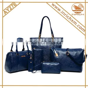 2015 China Wholesale 6pcs Leather Handbag Sexy Woman Fashion Handbag Quality Choice thumbnail-2