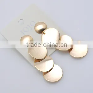 Cheap Stainless Earring 18k Gold Circle Alloy Jewelry thumbnail-4