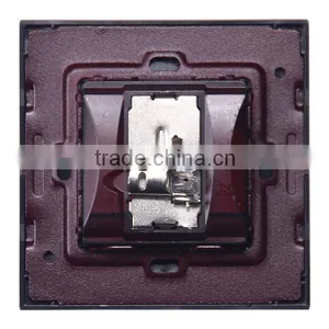 1 Gang Black Crystal Panel Wall Socket for TV 2 Colors thumbnail-3