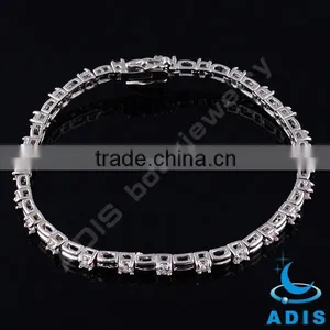 New Style Fancy Prong Setting Zircon Brass Chain Bracelets thumbnail-1