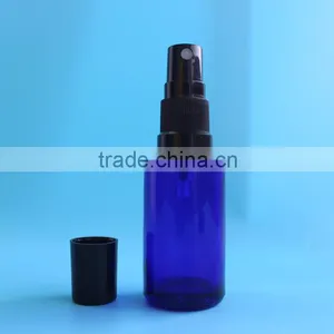 20ml Blue Boston Round Glass Bottle , Essential Oil Bottles With Pump thumbnail-3