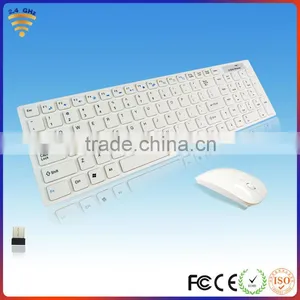 Slim Usb Ergonomics Standard Wireless Keyboard Mouse Set for PC thumbnail-3