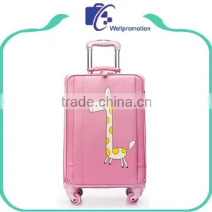 Custom Print Cute Trolley Kids Luggage With Wheels thumbnail-1
