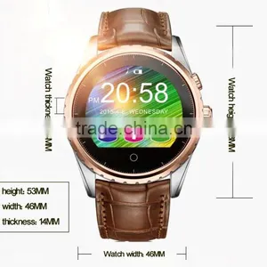 2016 Newest Smartwatches With Camera GPS Watch Leather Straps Gps Tracker Smartwatch Reloj Inteligente Android Smart Wear Phone thumbnail-1