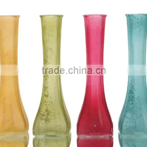 Ribbed Antique Colored Glass Vase thumbnail-2