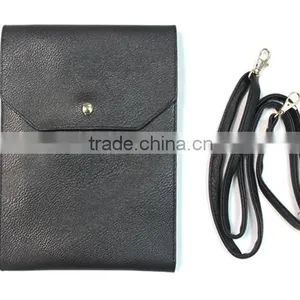 Slim Soft PU Leather Universal Pouch for Tablet With Shoulder Strap Easy to Carry thumbnail-1