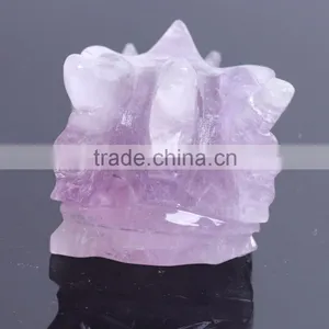 Carving Type Amethyst Crystal Dragon Head for Lucky Business thumbnail-3