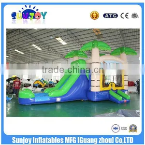2016 Hot Sale Inflatable Palm Tree Castle Slide High Quality Combo thumbnail-1