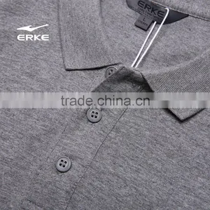 ERKE Exclusive Design Casual & Elegant Mens Summer Mirco Collar Short Sleeve t Shirt of 100% Cotton for Office Cheap Wholesale thumbnail-5