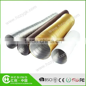 Fire Resistant Insulated Aluminum Foil Flexible Air Ventilation Duct / Flexible Heat Resistant Duct Hose thumbnail-3