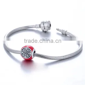 925 Sterling Silver Red Enamel Charms Wholesale Jewelry thumbnail-6