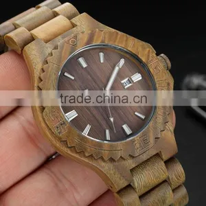 2016 Fashion Quartz Bamboo Wood Watch Mens Wooden Watches thumbnail-6