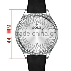 Japan Movt Quartz Watch Price,2015 Leather Strap Watch,stainless Steel Case Watch With Stone thumbnail-2