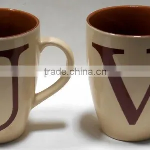 New Creative!26 Letters Ceramic Mug | Cheap Ceramic Mugs for Christmas | Paintable Ceramics Mug thumbnail-1