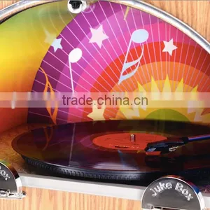 Large Vintage Wooden Jukebox With Record Vinyl Player / Home Radio/built in Bluetooth Speaker thumbnail-2