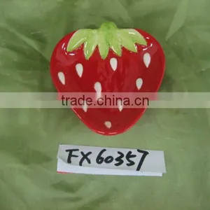Red Ceramic Strawberry thumbnail-1
