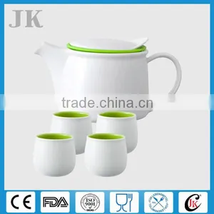 Promotional 5pcs Fine White Bone China Tea Set thumbnail-1