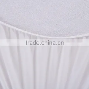 Skirted White Anti Bed Bug Coral Fleece Washable Mattress Protector thumbnail-4