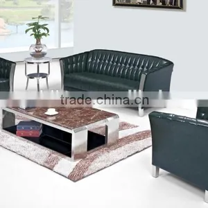 Black Leather Single Seat Boss Sofa G-319 thumbnail-1