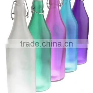 250ml,500ml,1000ml Frosted Color Glass Empty Bottles thumbnail-2