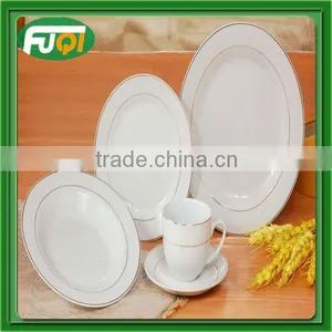 20/30pcs Golden Line Dinner Sets Ceramic Tableware thumbnail-1