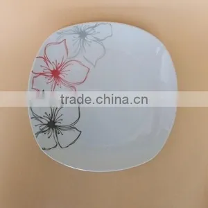 10.5 Inch Dinner Plate Hotel Restaurant Square Big Dinner Plates Dishes Custom Printed Plate thumbnail-3