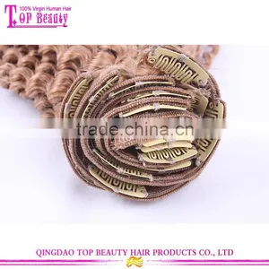 Perfect Grey Color Clip in Hair Extensions for Black Women Brazilian Jerry Curl Hair Extension Clip in thumbnail-4
