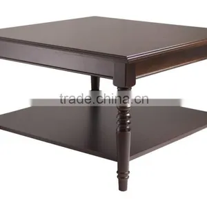 Wholesale American Style Wooden Furniture Carved Table Leg Coffee Table thumbnail-1