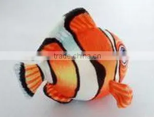 Factory Wholesale Realistic 3D Plush Clown Fish Toy 3D Printing Plush Material Clown Fish Toy Stuffed Animal Fish Toy thumbnail-1