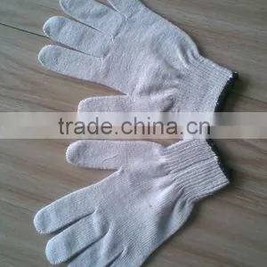 7 Gauge Bleached White Color Gloves/Can be Dotted on One Side or Both Sidescotton Gloves thumbnail-1