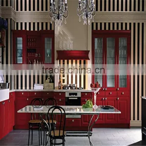 Red Europe Kitchen Vanity Cabinet, Popular Kitchen Cabinet Model thumbnail-4
