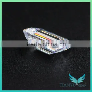 Wholesale Heat Zircon Gemstones for Jewelry White Emerald Cut Syntheic CZ Stone Gems Price thumbnail-4